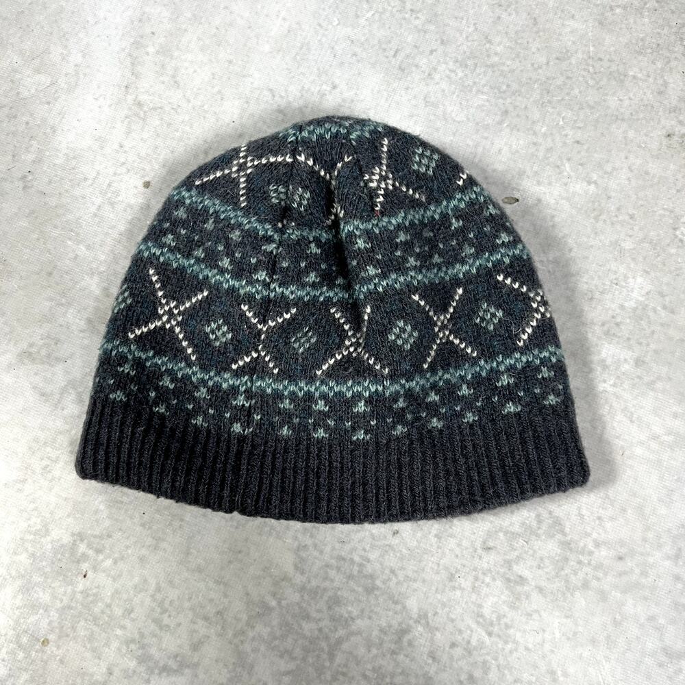 Carhartt Blue Unisex Ribbed Hat Fair Isle Pattern Skully One Size - Picture 4 of 5